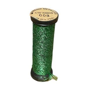 Kreinik 1/16" Metallic Ribbon - 5m - 008 Green